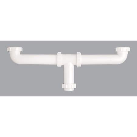 All-Source 1-1/2 In. x 16 In. White Plastic Center Outlet Waste 222TTWK